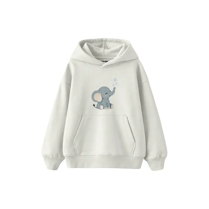 Elephant Blowing Three Tiny Bubbles Çocuk Hoodie