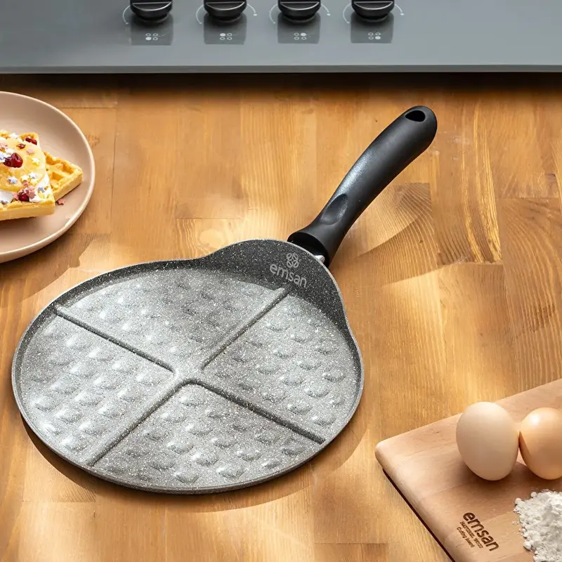 Emsan Rosa 26 Cm Granit Waffle Tavası