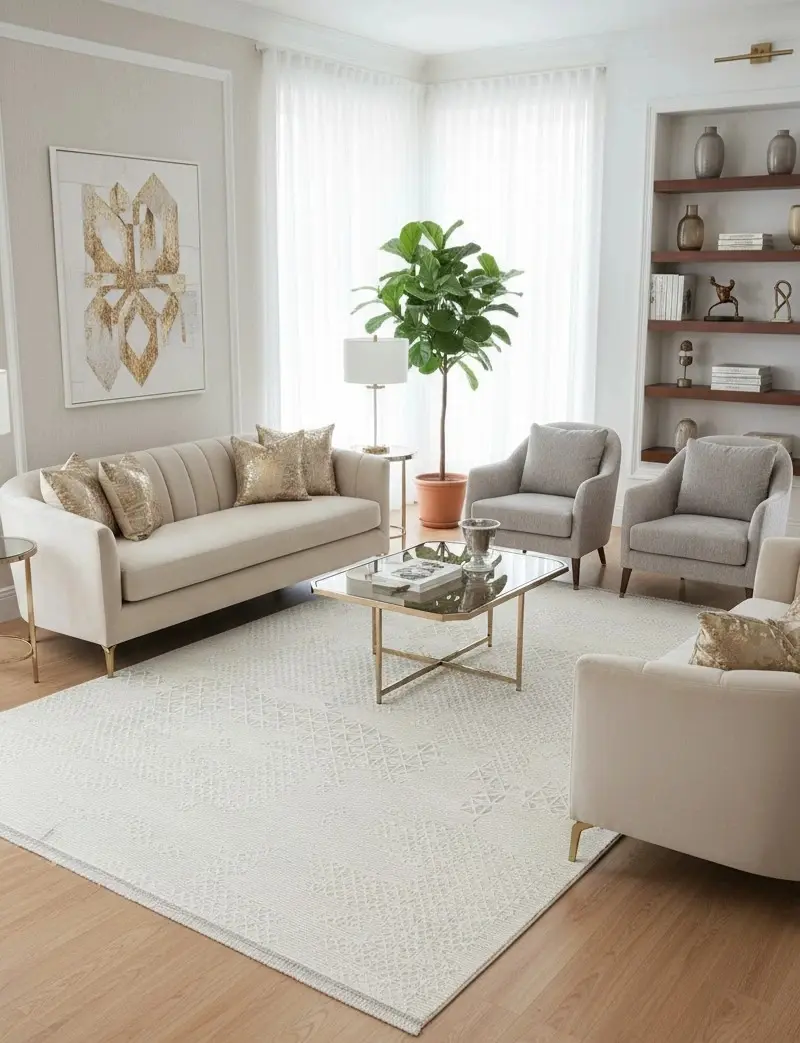 Eternity 78678-060 Yün Tuşeli Triko Akrilik Modern Halı