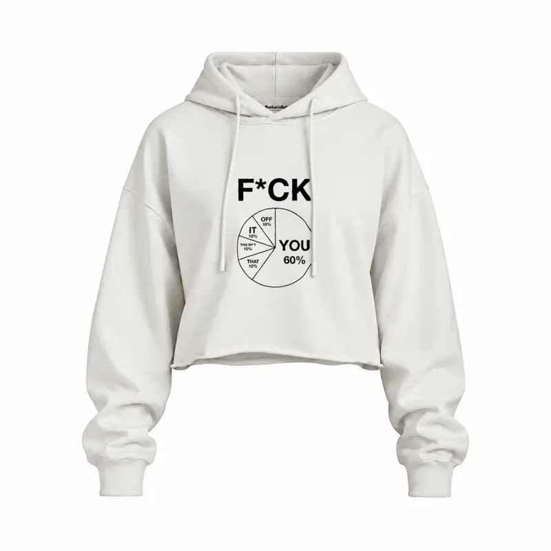 F*CK YOU Pie Chart Oversize Crop Hoodie