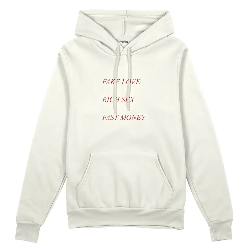 Fake Love Rich Sex Fast Money Oversize Hoodie
