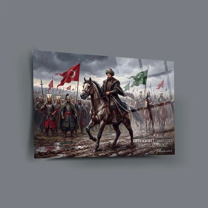 Fatih Sultan Mehmet Sırbistan Seferi Cam Tablo