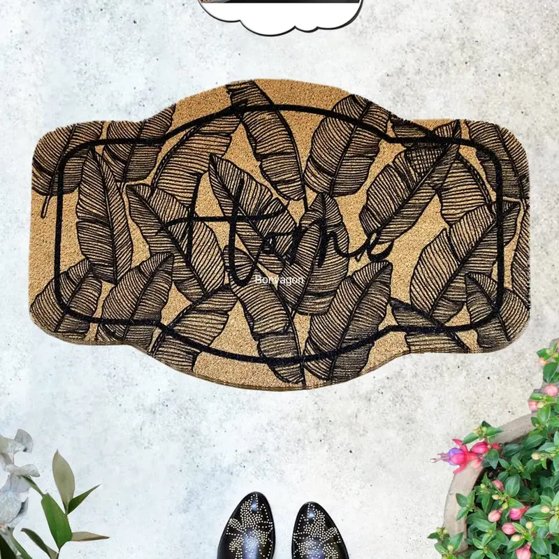 Feathers 45x75cm Doğal Koko Hindistan Cevizi Kapı Önü Paspas Morgen