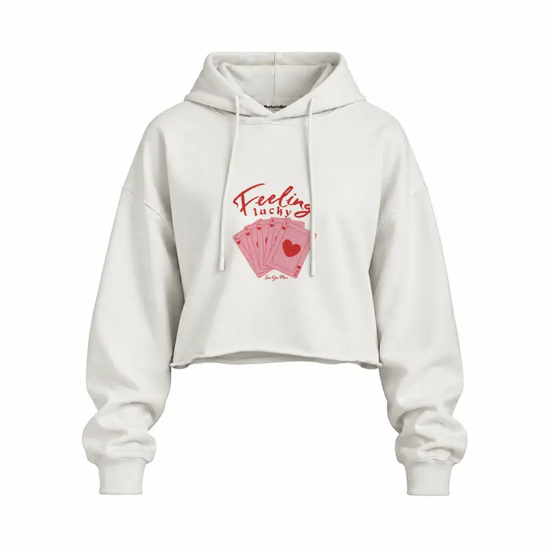 Feeling Lucky Oversize Crop Hoodie