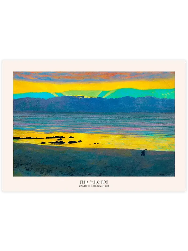 Félix Vallotton Coucher de Soleil Jaune et Vert - Art Print