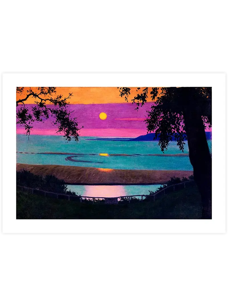 Félix Vallotton Sunset in Grace, Orange and Purple - Art Print