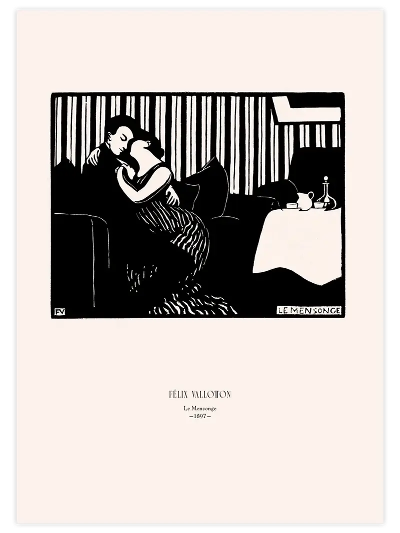 Félix Vallotton The Lie - Art Print