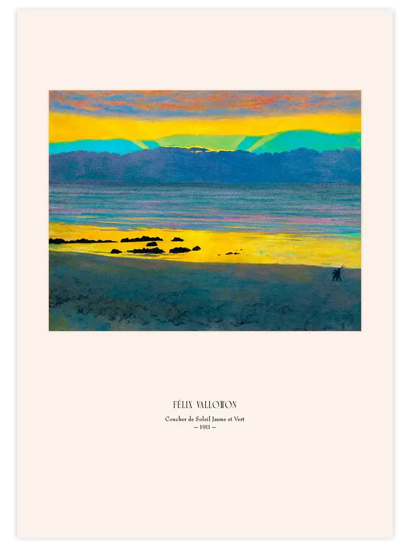 Félix Vallotton Yellow and Green Sunset - Art Print