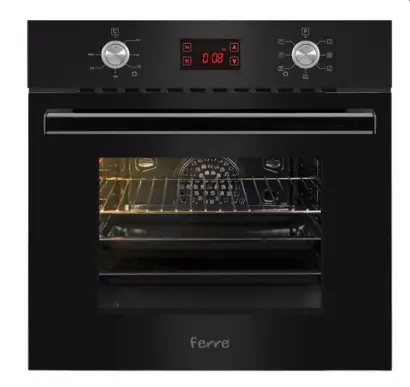 Ferre 7 Fonksiyonlu Dokunmatik LCD Ekran Fırın Siyah Cam