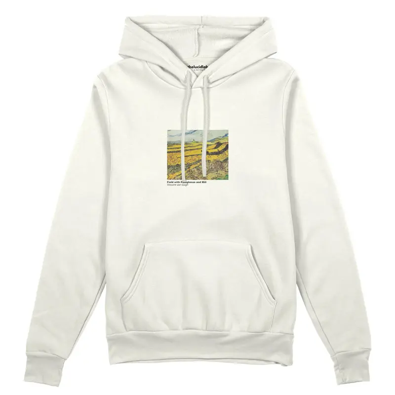 Field with Ploughman and Mill Oversize Hoodie