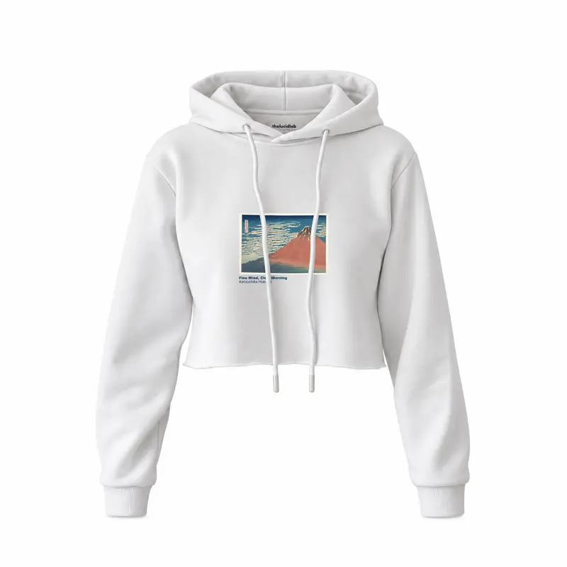 Fine Wind, Clear Morning Crop Hoodie