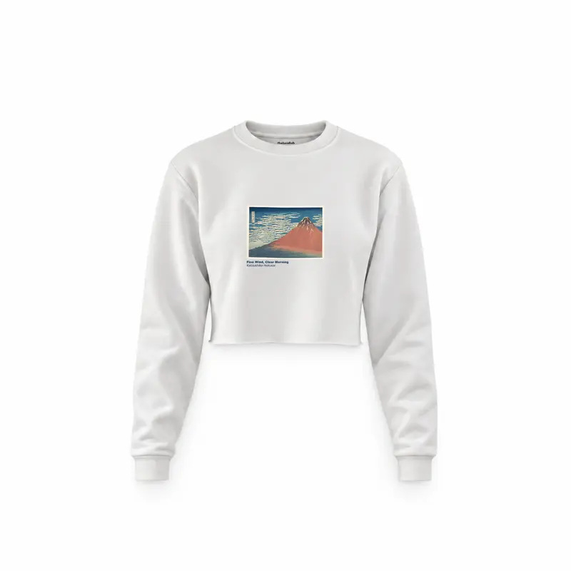 Fine Wind, Clear Morning Crop Sweatshirt