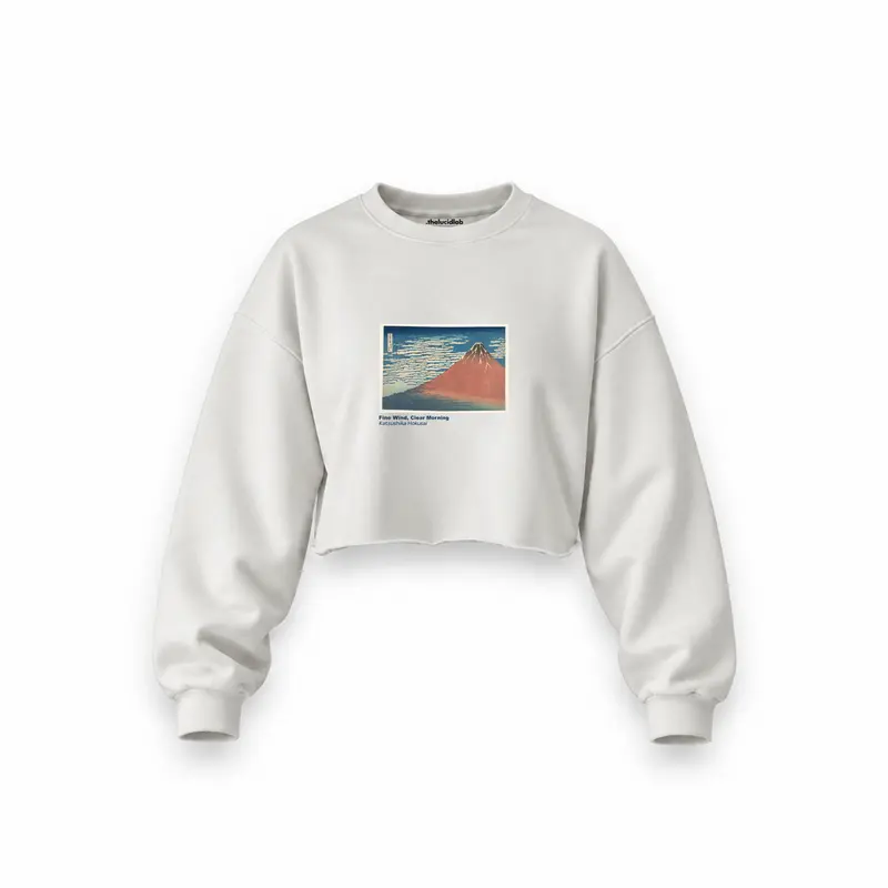 Fine Wind, Clear Morning Oversize Crop Sweatshirt