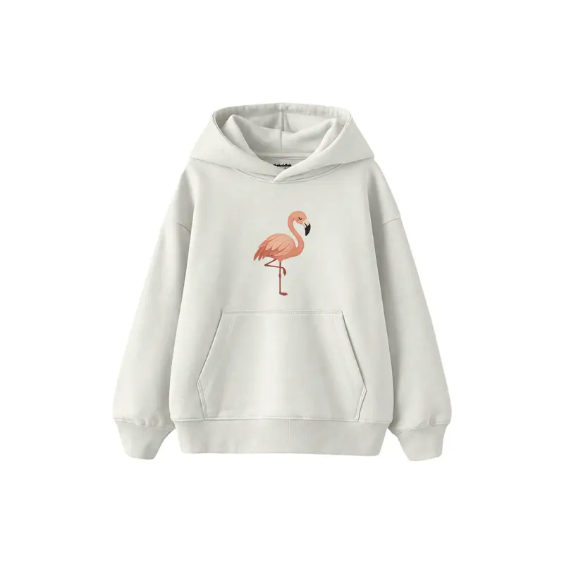 Flamingo Balancing on One Leg Çocuk Hoodie