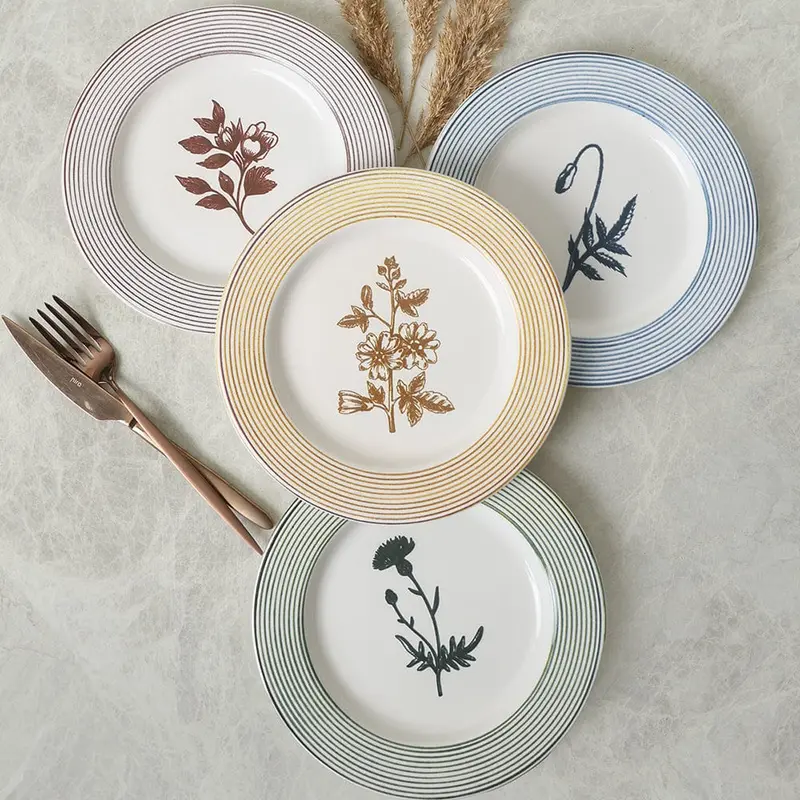 Floral Essence Assos Pasta Tabağı 22cm 4 Adet