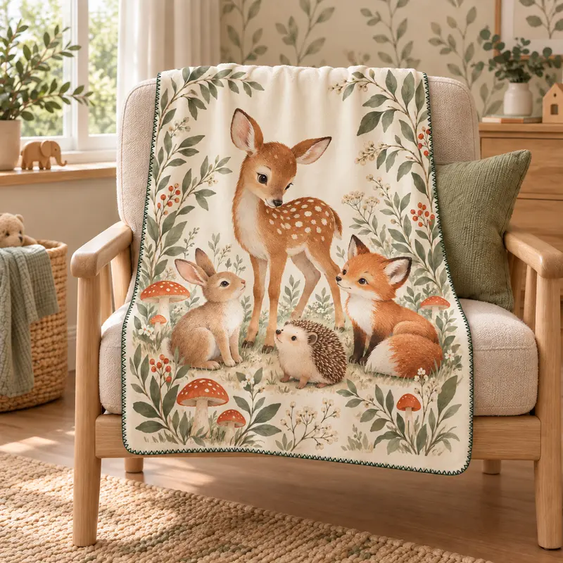 Forest Friends Polar Bebek Battaniyesi