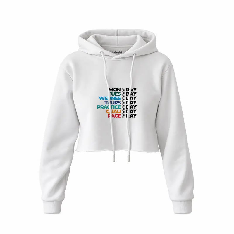 Formula 1 / Week Days Crop Hoodie