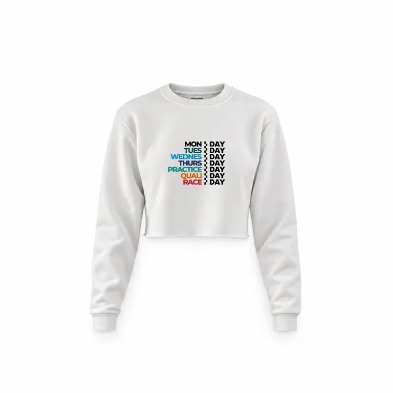 Formula 1 / Week Days Crop Sweatshirt