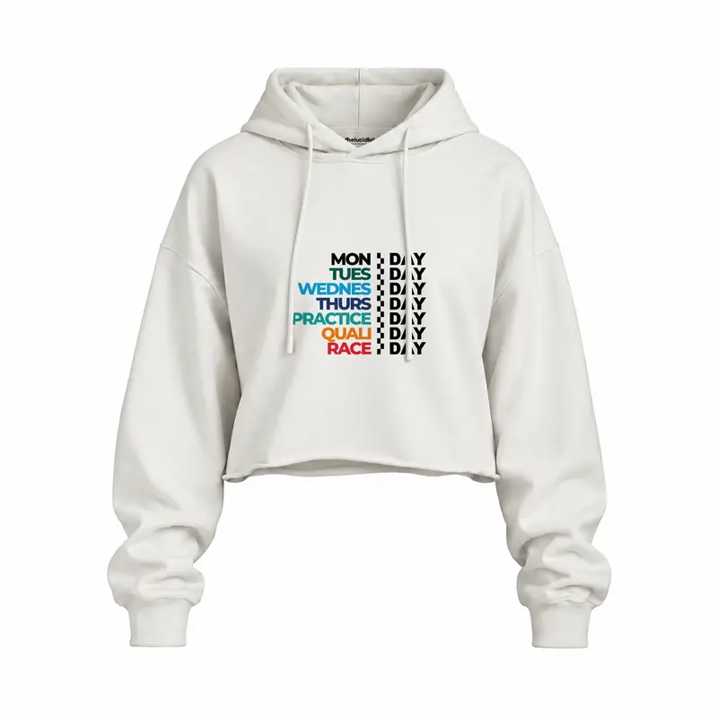 Formula 1 / Week Days Oversize Crop Hoodie