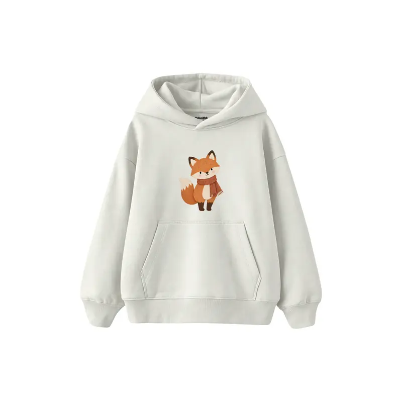 Fox in a Rust Scarf Çocuk Hoodie