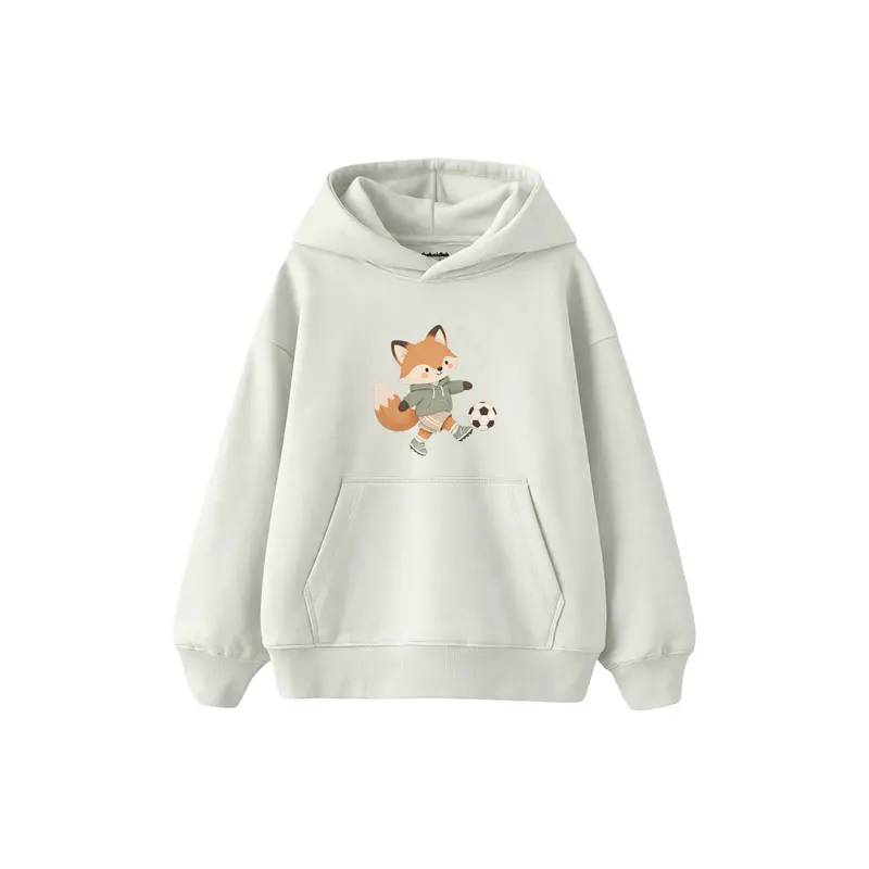 Fox Kicking a Football Çocuk Hoodie