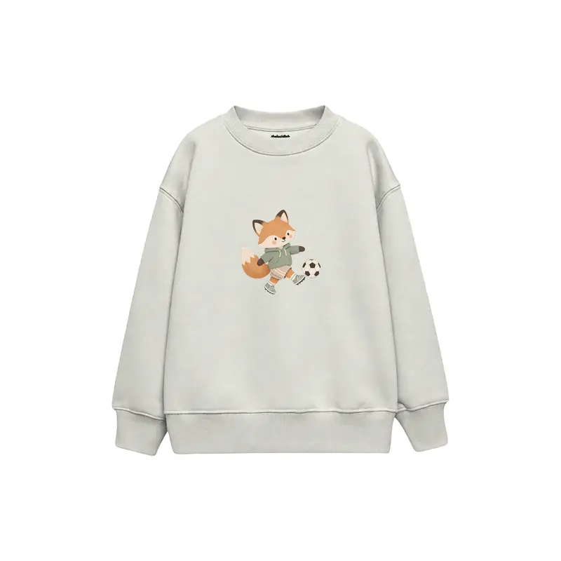 Fox Kicking a Football Çocuk Sweatshirt