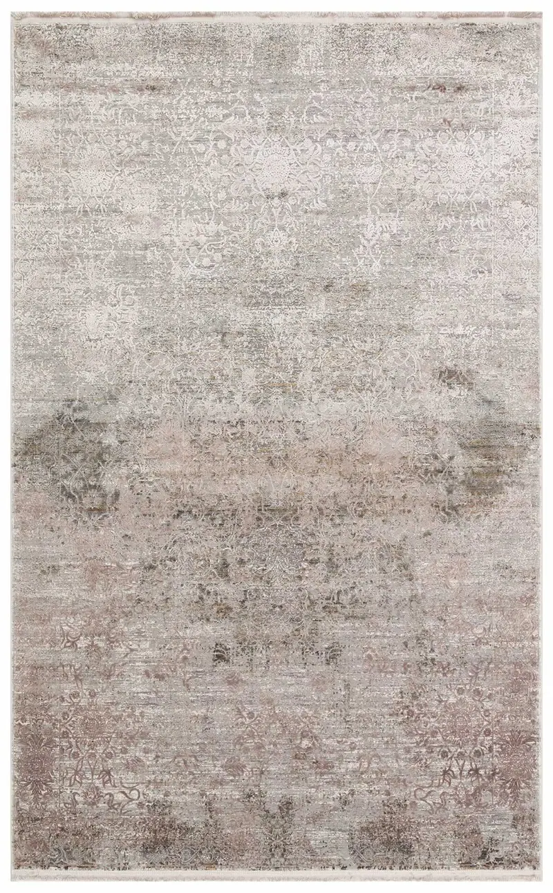 FRESCO DYED FSD 01 Bej - Eskitme Dokulu Işıltılı Salon Halısı