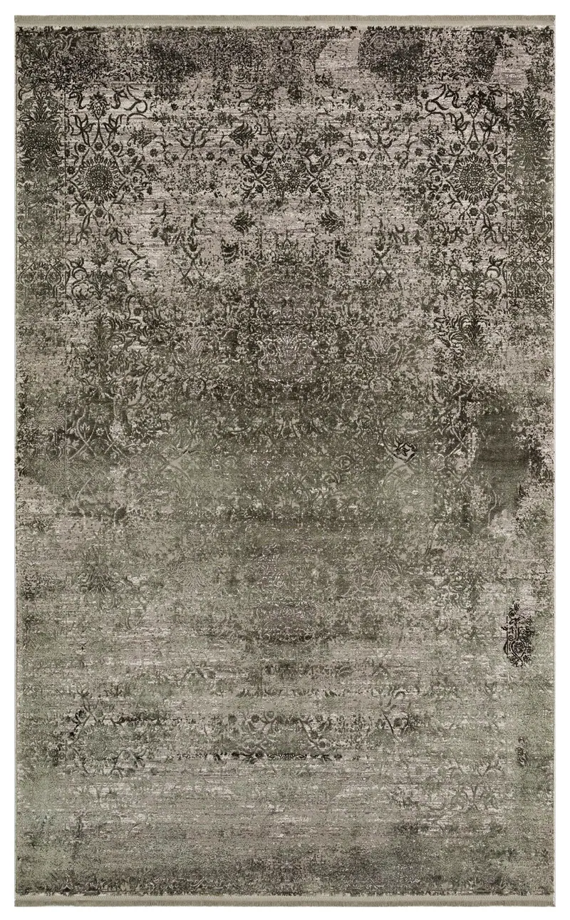 FRESCO DYED FSD 01 Yeşil - Eskitme Dokulu Işıltılı Salon Halısı