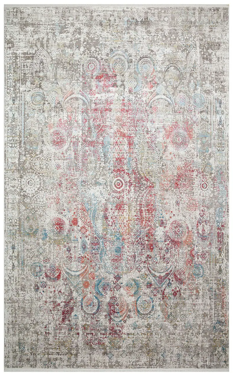 FRESCO XW FS 09 Çok Renkli - Işıltılı Dokuma Bambu Viskon Salon Halısı