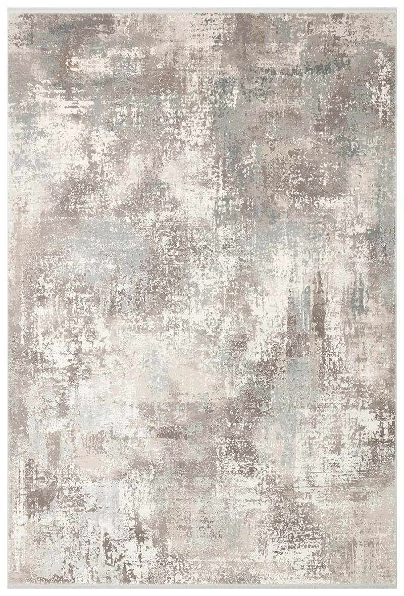 FRESCO XW FS 35 Gri Bej - Eskitme Dokulu Işıltılı Salon Halısı