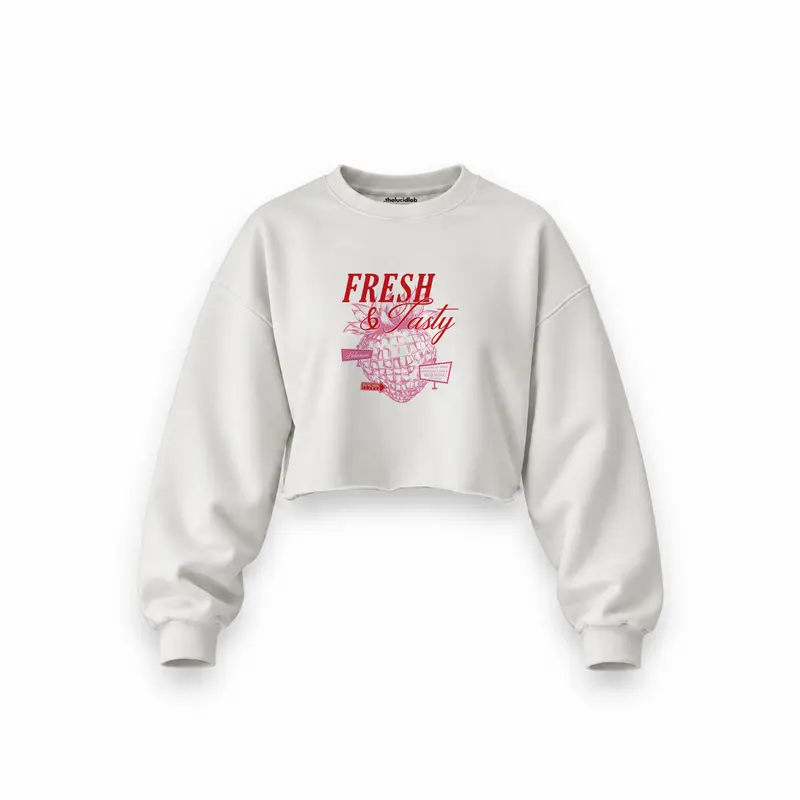 Fresh & Tasty Oversize Crop Sweatshirt
