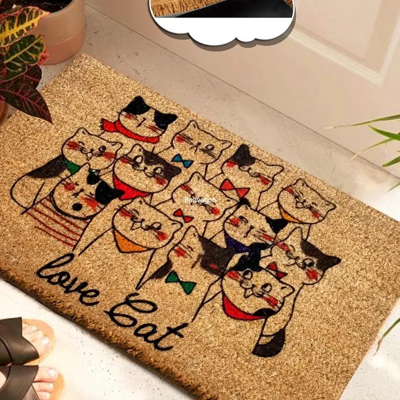 Friend Cats Doğal Koko Hindistan Cevizi Kapı Önü Paspas 60x40cm