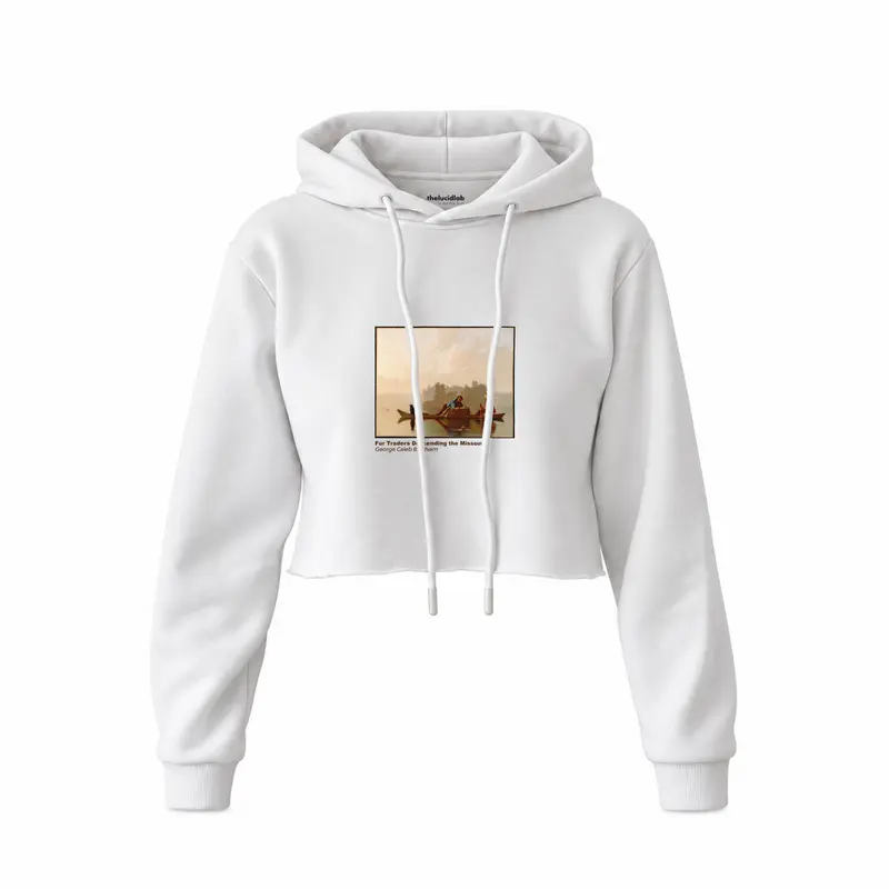 Fur Traders Descending the Missouri Crop Hoodie