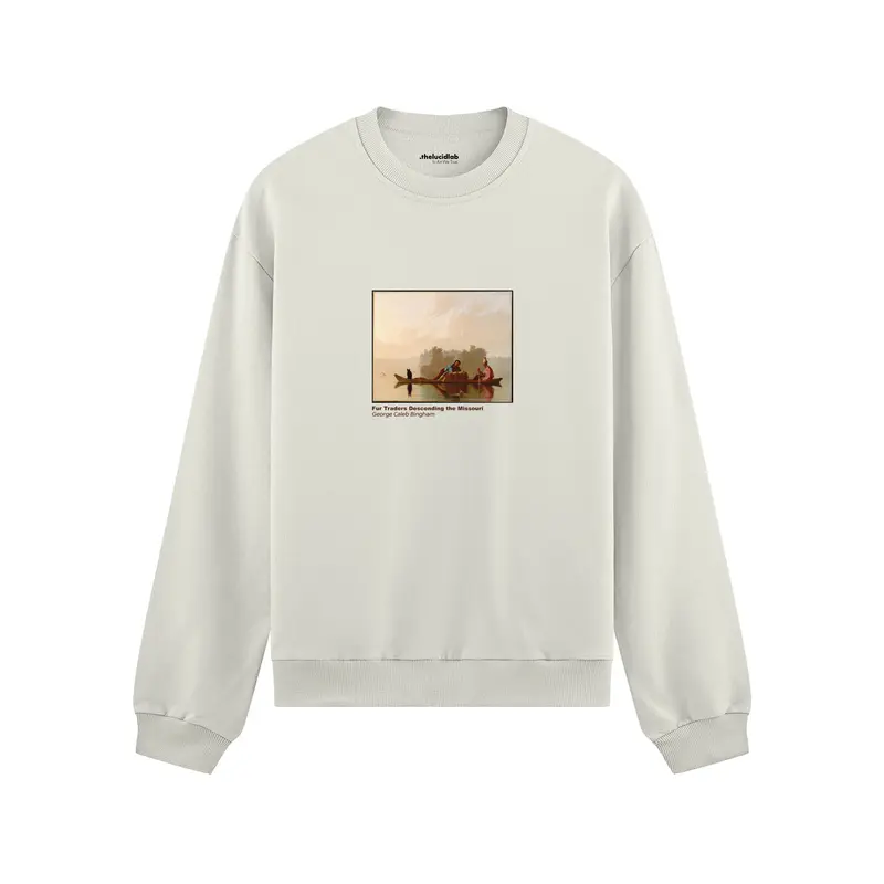 Fur Traders Descending the Missouri Oversize Sweatshirt