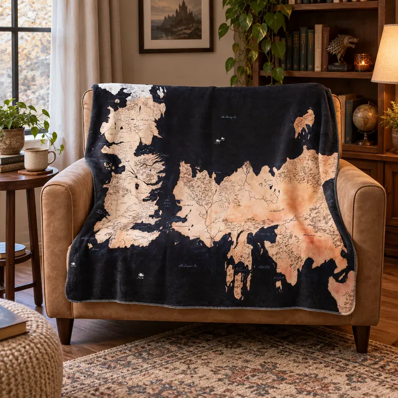 Game Of Thrones Map Polar Tv Battaniyesi