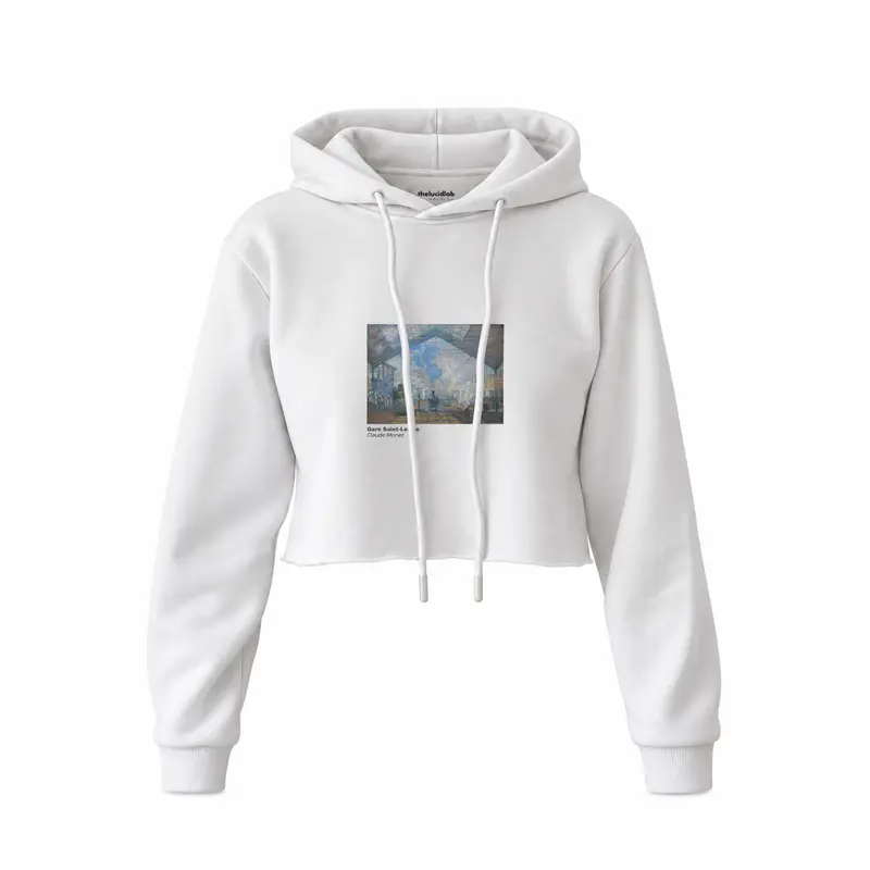 Gare Saint-Lazare Crop Hoodie