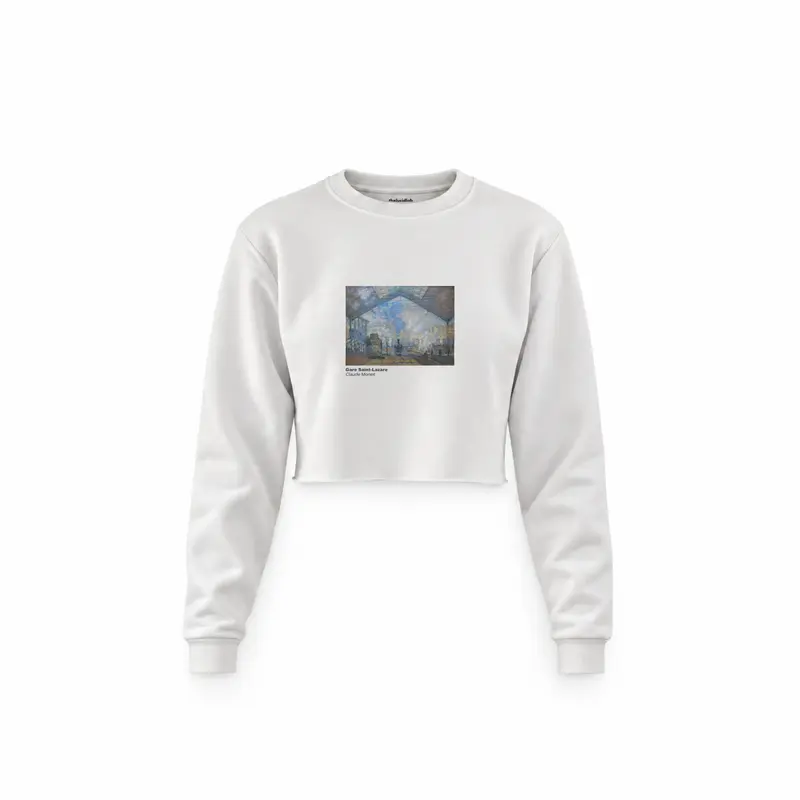 Gare Saint-Lazare Crop Sweatshirt