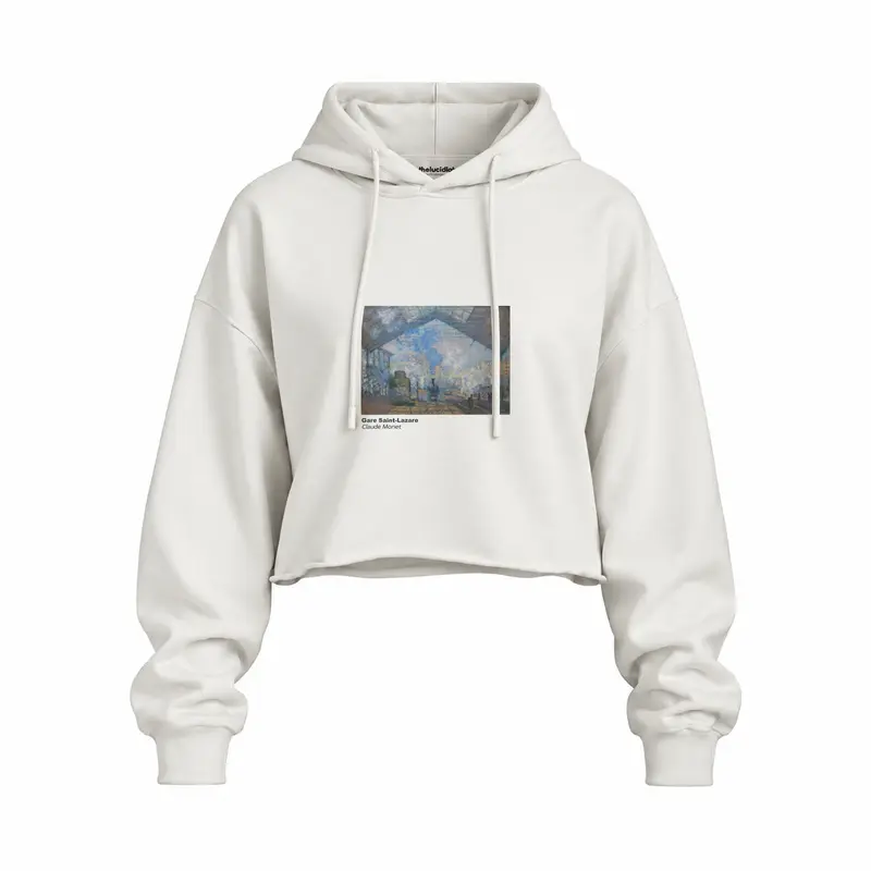 Gare Saint-Lazare Oversize Crop Hoodie