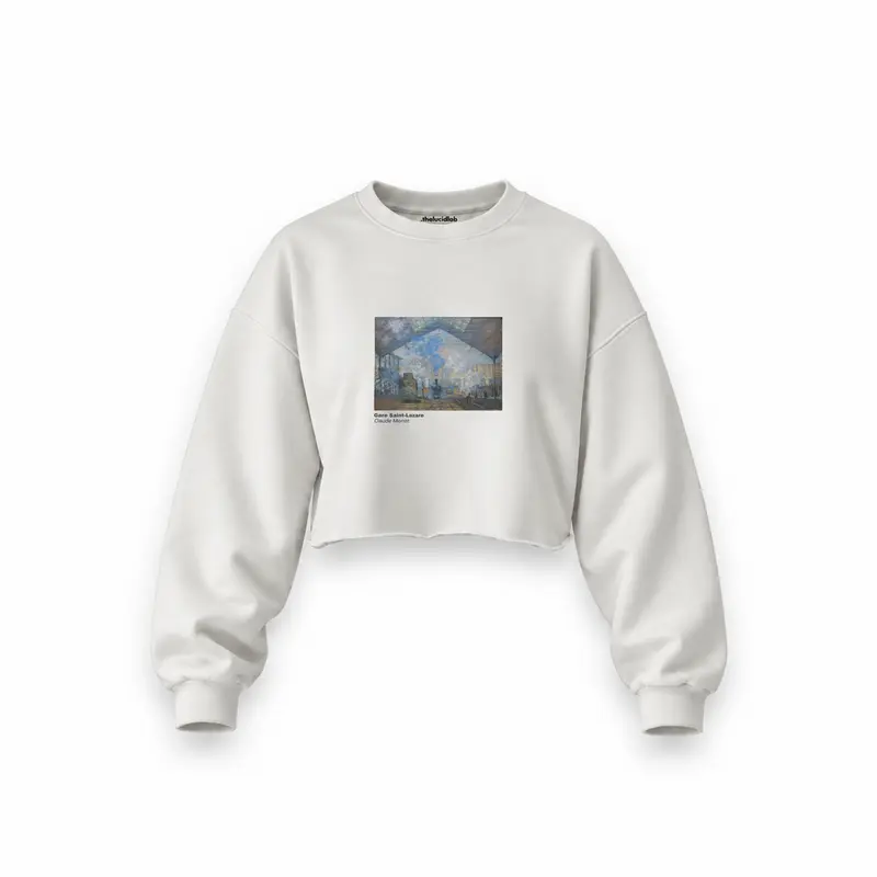 Gare Saint-Lazare Oversize Crop Sweatshirt