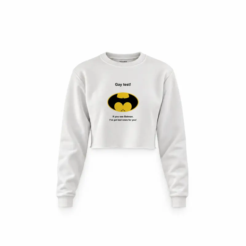 Gay Test - Batman Crop Sweatshirt