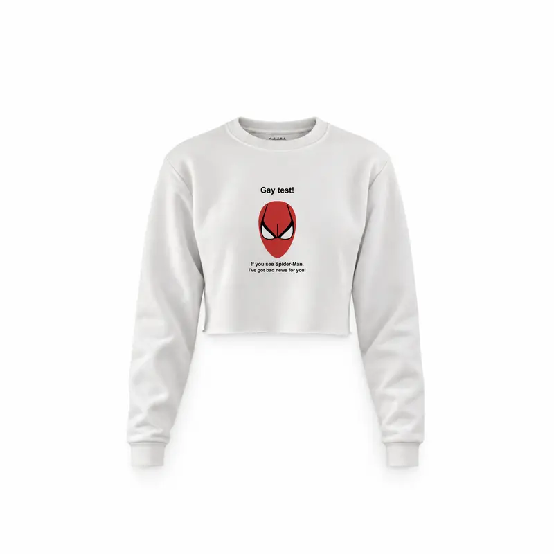 Gay Test - Spider-Man Crop Sweatshirt