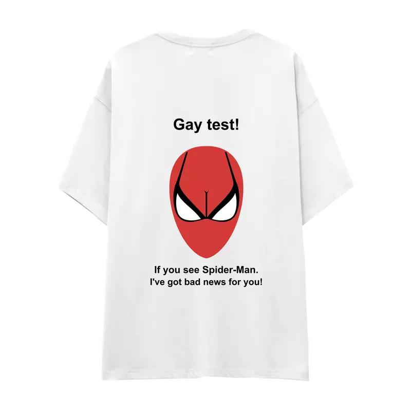 Gay Test - Spider-Man Oversize Tişört