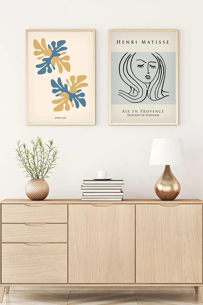Geometrik Desenli Modern Tablo Seti - 2’li Set | huhu174