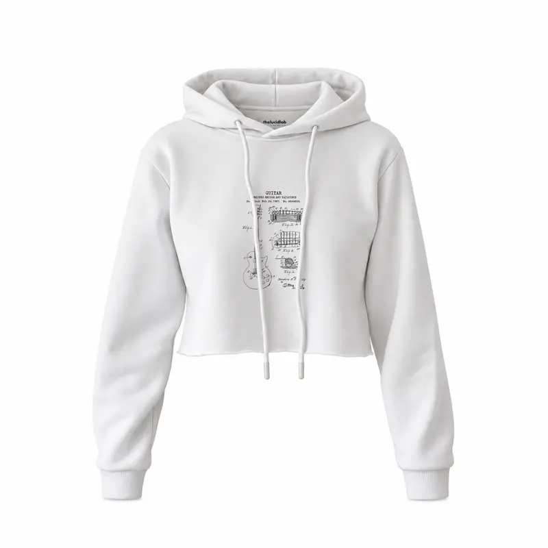 Gibson Les Paul Gitar Crop Hoodie