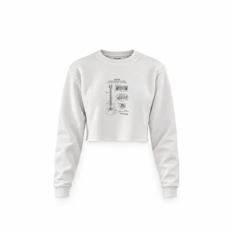 Gibson Les Paul Gitar Crop Sweatshirt