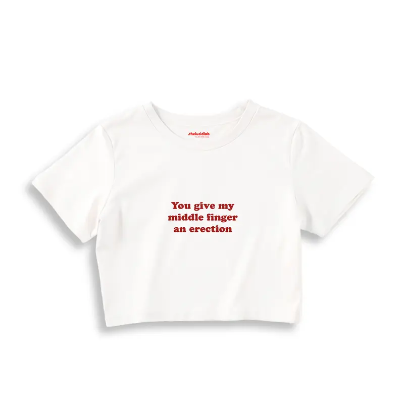 Give My Middle Finger Crop Tişört