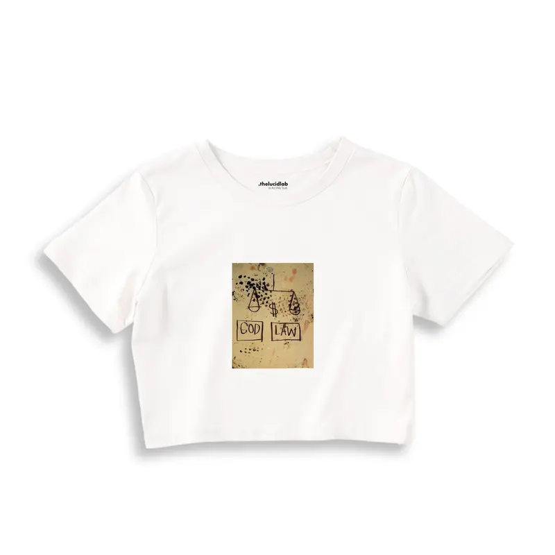 God, Law (1981) - Basquiat Crop Tişört