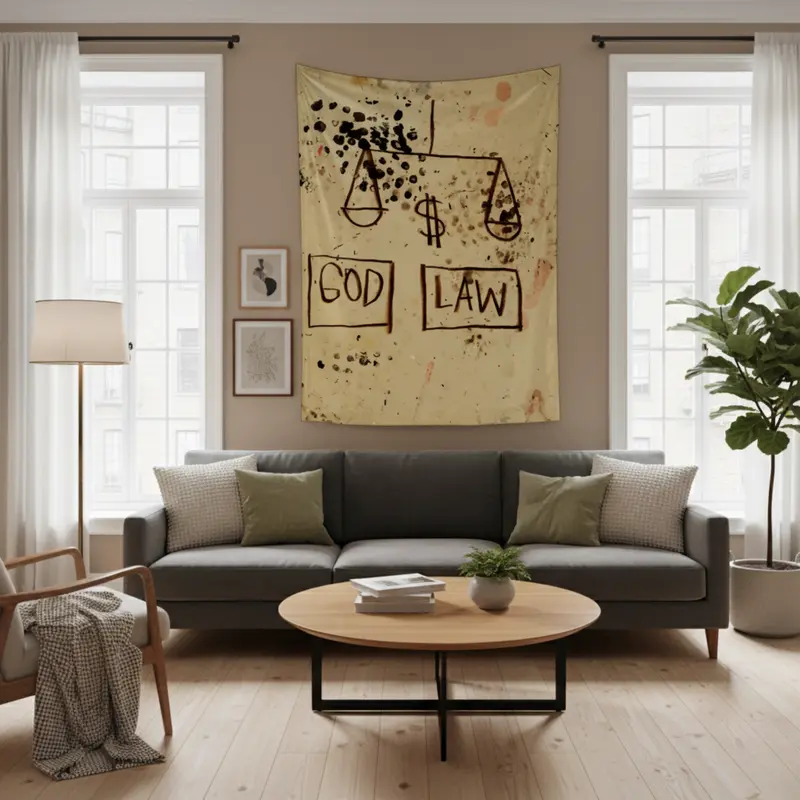 God, Law (1981) - Basquiat Duvar Örtüsü