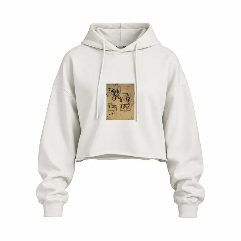 God, Law (1981) - Basquiat Oversize Crop Hoodie