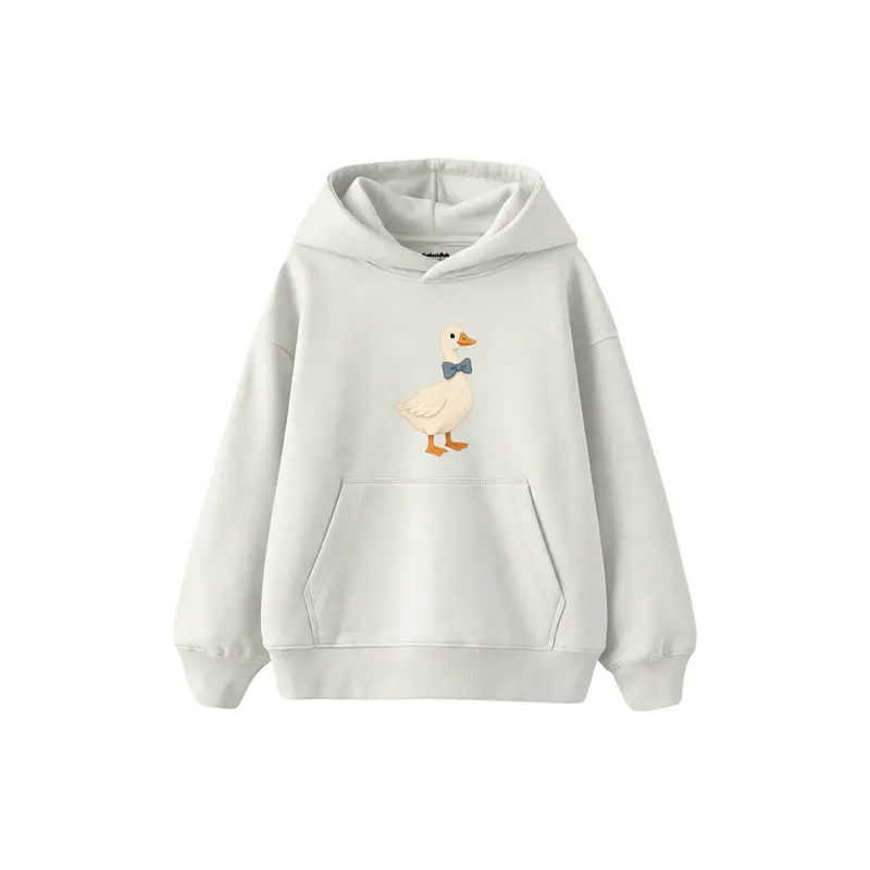 Goose with a Blue Bow Tie Çocuk Hoodie